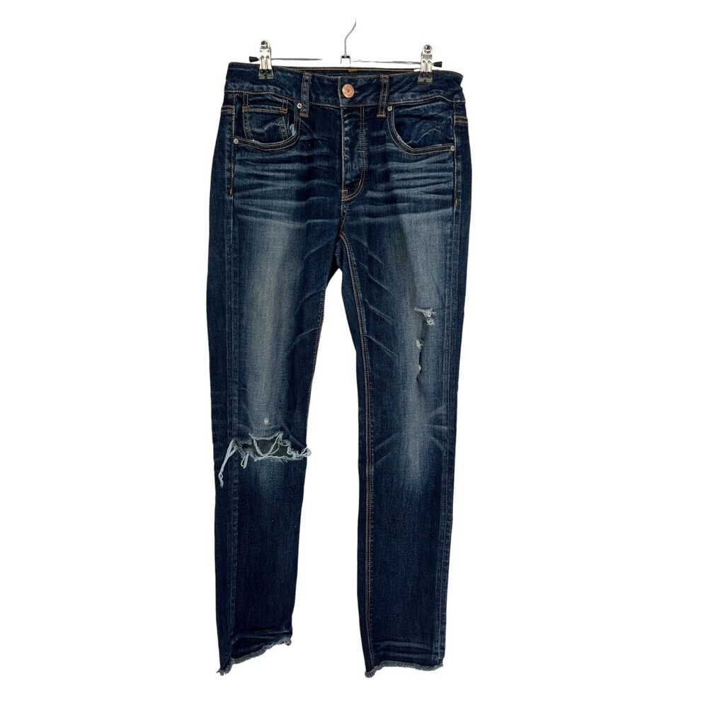 American Eagle Jeans Women's Size 0 Blue Super Stretch Tomgirl